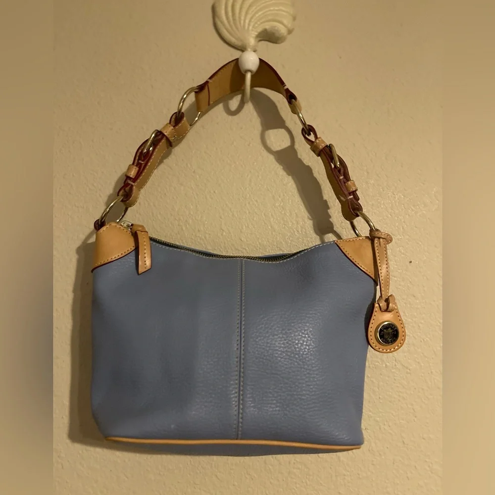 DOONEY & BURKE Vintage‎ Blue Shoulder Hobo Bag With Leather Straps